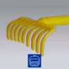 Râteau - Peigne à olives <br> 9 dents Jaune / Pack 10 pièces <br> FABRICATION EUROPÉENNE